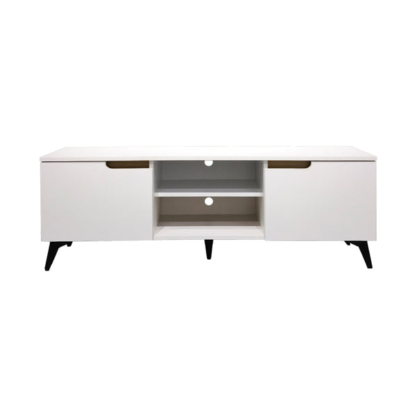 Έπιπλο τηλεόρασης Kemvio pakoworld  sonoma-λευκό 120x38x44εκ