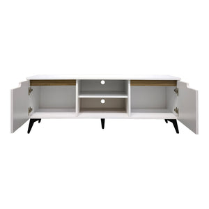 Έπιπλο τηλεόρασης Kemvio pakoworld  sonoma-λευκό 150x38x44εκ