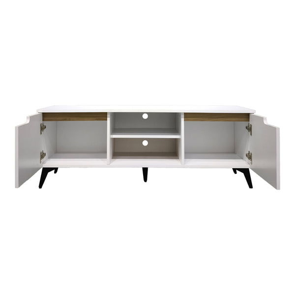 Έπιπλο τηλεόρασης Kemvio pakoworld  sonoma-λευκό 150x38x44εκ