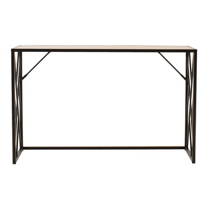 Κονσόλα Ivy pakoworld χρώμα καρυδί-μαύρο 120x35x75εκ