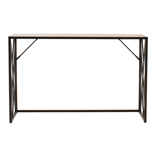 Κονσόλα Ivy pakoworld χρώμα καρυδί-μαύρο 120x35x75εκ
