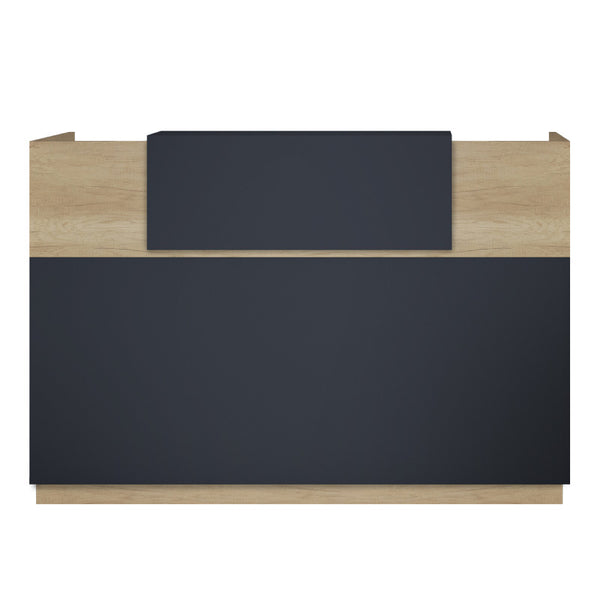 Γραφείο reception Lotus pakoworld σε χρώμα φυσικό - ανθρακί 200x70x110εκ