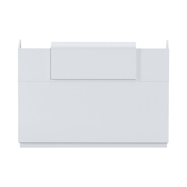 Γραφείο reception Lotus pakoworld σε λευκή απόχρωση 140x70x110εκ