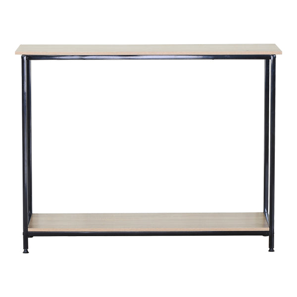 Κονσόλα Shima pakoworld oak- μαύρο μέταλλο 106x35x81εκ