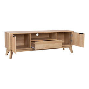 Έπιπλο τηλεόρασης Hamea pakoworld mdf σε φυσική απόχρωση 145x39