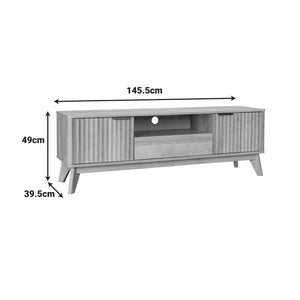 Έπιπλο τηλεόρασης Hamea pakoworld mdf σε φυσική απόχρωση 145x39