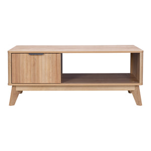 Τραπέζι σαλονιού Hamea pakoworld mdf σε φυσική απόχρωση 110x55