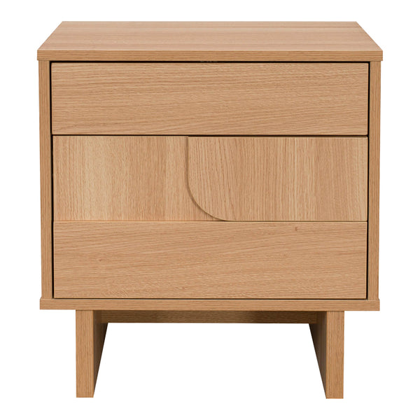 Κομοδίνο Jenfia pakoworld mdf σε φυσική απόχρωση 48x39x50