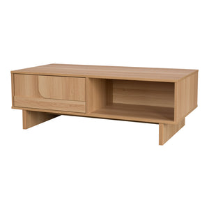 Τραπέζι σαλονιού Jenfia pakoworld mdf σε φυσική απόχρωση 110x55x38