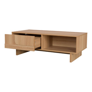 Τραπέζι σαλονιού Jenfia pakoworld mdf σε φυσική απόχρωση 110x55x38