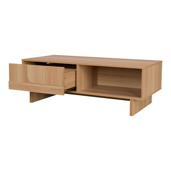 Τραπέζι σαλονιού Jenfia pakoworld mdf σε φυσική απόχρωση 110x55x38