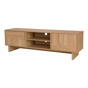 Έπιπλο τηλεόρασης Jenfia pakoworld mdf σε φυσική απόχρωση 150x39x45