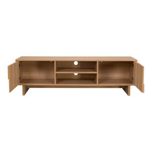 Έπιπλο τηλεόρασης Jenfia pakoworld mdf σε φυσική απόχρωση 150x39x45