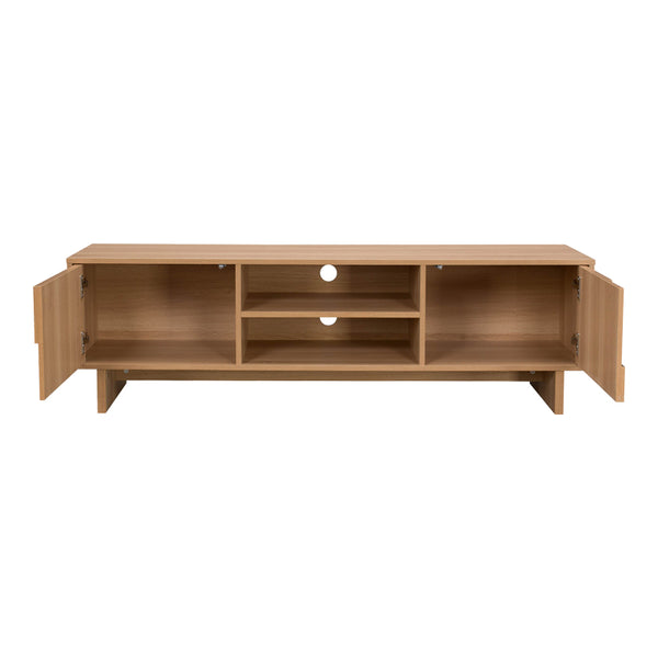 Έπιπλο τηλεόρασης Jenfia pakoworld mdf σε φυσική απόχρωση 150x39x45