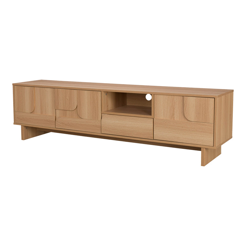 Έπιπλο τηλεόρασης Jenfia pakoworld mdf σε φυσική απόχρωση 180x39x45