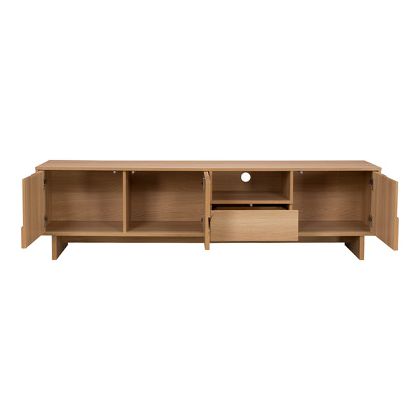 Έπιπλο τηλεόρασης Jenfia pakoworld mdf σε φυσική απόχρωση 180x39x45
