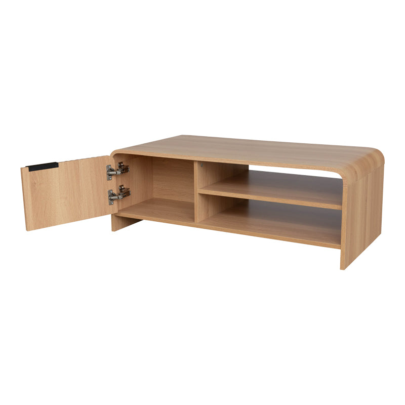Τραπέζι σαλονιού Kelba pakoworld mdf σε φυσική απόχρωση 100x50x35