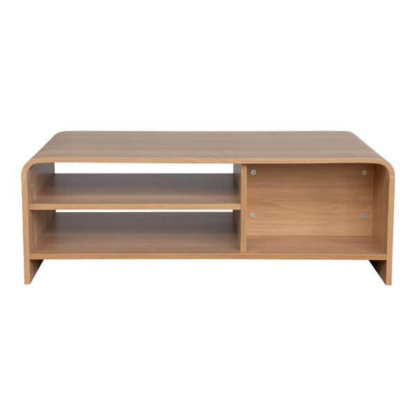 Τραπέζι σαλονιού Kelba pakoworld mdf σε φυσική απόχρωση 100x50x35