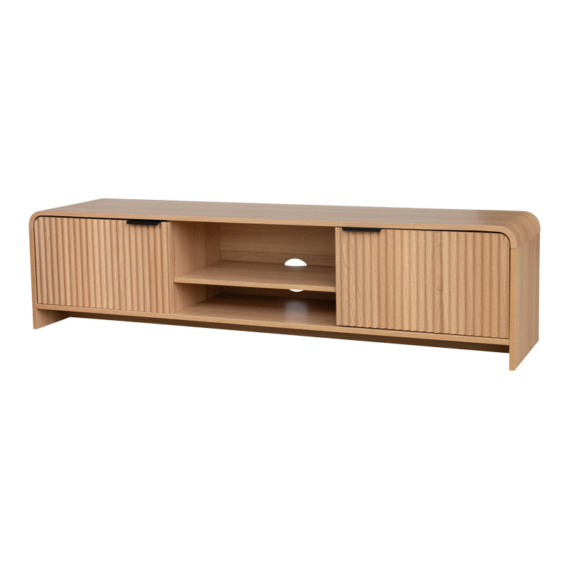Έπιπλο τηλεόρασης Anfen pakoworld mdf σε φυσική απόχρωση 160x39x40