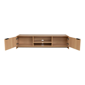 Έπιπλο τηλεόρασης Anfen pakoworld mdf σε φυσική απόχρωση 160x39x40