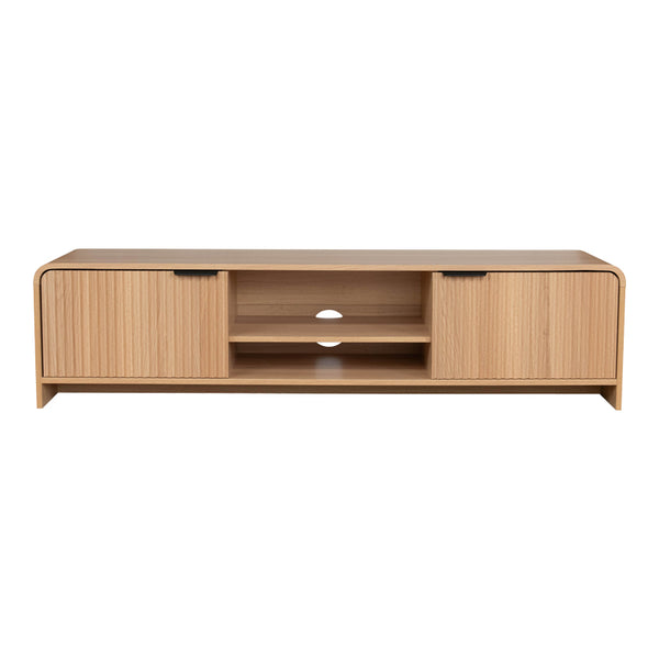 Έπιπλο τηλεόρασης Anfen pakoworld mdf σε φυσική απόχρωση 160x39x40