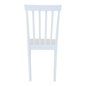 Καρέκλα Houston pakoworld rubberwood σε λευκή απόχρωση 40x49x94εκ