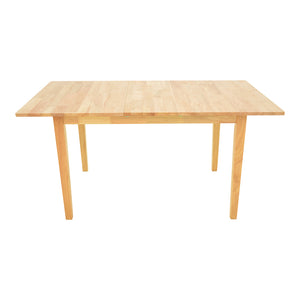 Tραπέζι επεκτεινόμενο Country pakoworld rubberwood σε φυσική απόχρωση 120-150x80x74εκ