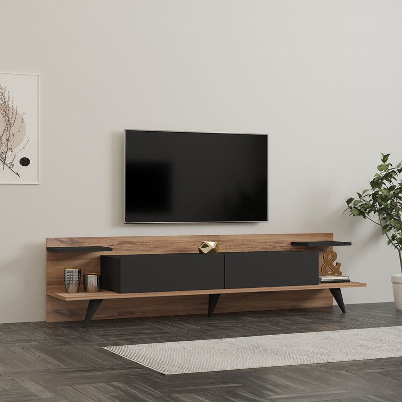 Έπιπλο τηλεόρασης Astry pakoworld καρυδί με ανθρακί 180x36