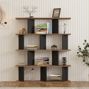 Βιβλιοθήκη Ratu pakoworld ανθρακί με oak 120x24