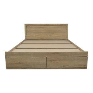 Κρεβάτι Olympus pakoworld με συρτάρι σε sonoma απόχρωση 140x200εκ