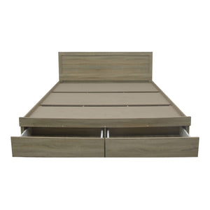 Κρεβάτι Olympus pakoworld με συρτάρι σε sonoma απόχρωση 160x200εκ