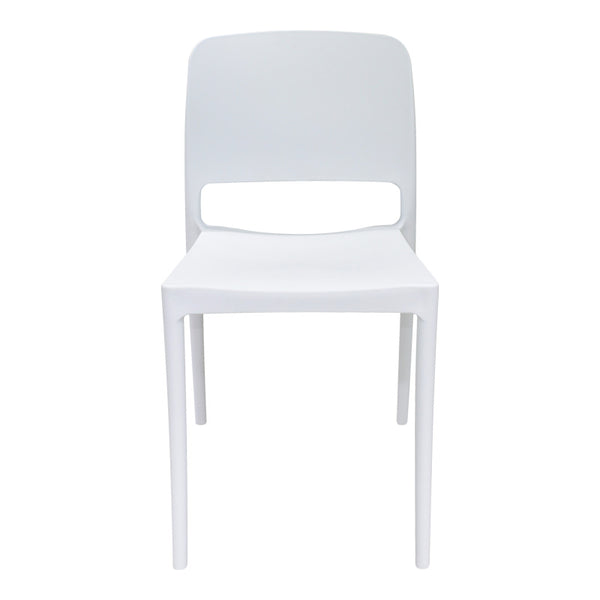 Καρέκλα Fenxy pakoworld pp σε λευκή απόχρωση 38x42x77εκ
