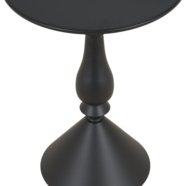 Βοηθητικό τραπέζι Lalou pakoworld μέταλλο σε μαύρη απόχρωση Φ40x55εκ