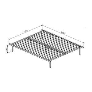 Κρεβάτι διπλό Lucabel pakoworld κρεμ 160x200εκ