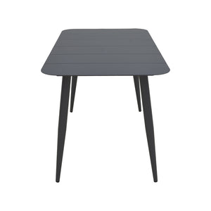 Τραπεζαρία Heven Vista pakoworld σετ 5τεμ μαύρο αλουμίνιο 120x70x72εκ