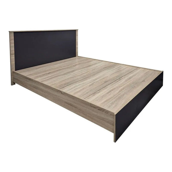 Κρεβάτι με στρώμα Athos-Resty pakoworld sonoma-ανθρακί 160x200εκ