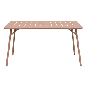 Τραπεζαρία Moraja Deraby pakoworld σετ 5τεμ terracotta μέταλλο 140x80x72εκ