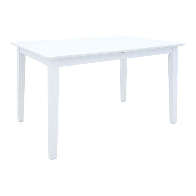 Τραπεζαρία Dallan Mabor pakoworld 5τεμ λευκό rubberwood 120-150x80x73