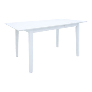 Τραπεζαρία Dallan Mabor pakoworld 5τεμ λευκό rubberwood 120-150x80x73