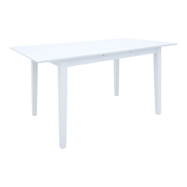 Τραπεζαρία Dallan Mabor pakoworld 5τεμ λευκό rubberwood 120-150x80x73