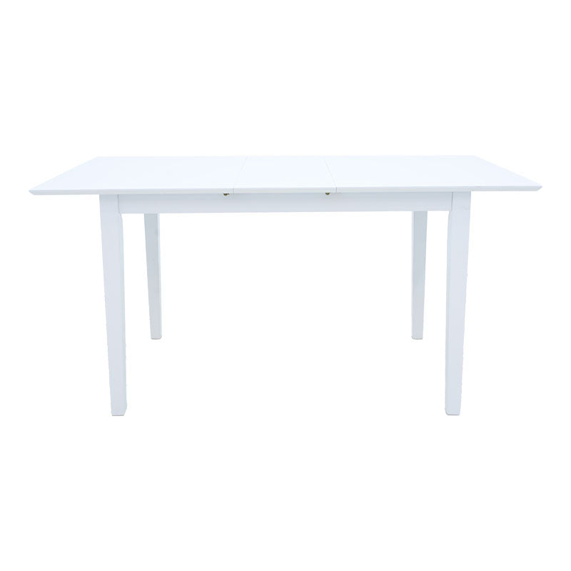 Τραπεζαρία Dallan Mabor pakoworld 7τεμ λευκό rubberwood 120-150x80x73