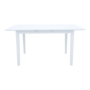 Τραπεζαρία Dallan Mabor pakoworld 7τεμ λευκό rubberwood 120-150x80x73