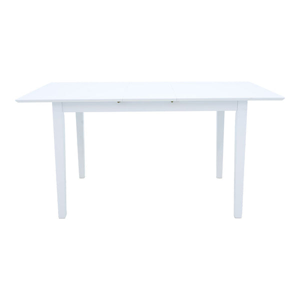Τραπεζαρία Dallan Mabor pakoworld 7τεμ λευκό rubberwood 120-150x80x73