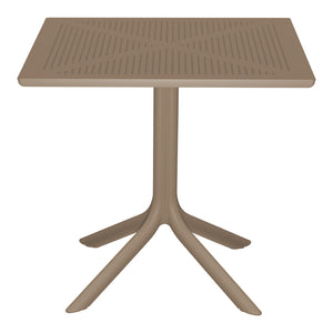 Τραπεζαρία Zoi Groovy pakoworld σετ 3τεμ cappuccino PP 80x80x74εκ