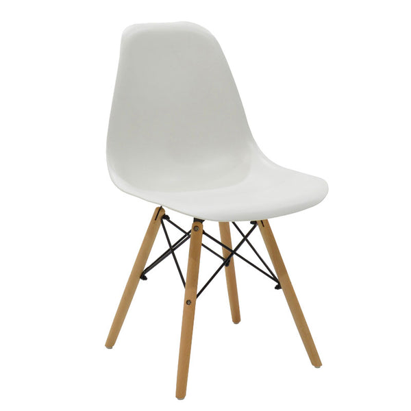 Τραπεζαρία με Καρέκλες Julita λευκό και Τραπέζι Natali λευκό 80x80x76εκ Σετ 5τεμ
