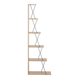 Βιβλιοθήκη mini Tars pakoworld sonoma-μαύρο 50x22x150εκ