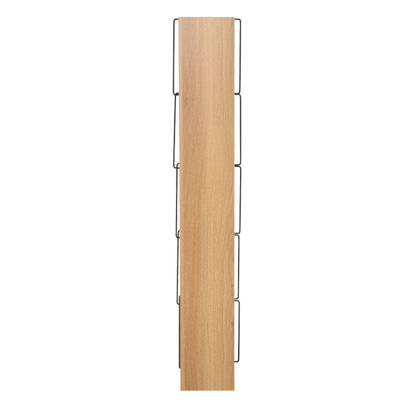 Βιβλιοθήκη mini Tars pakoworld sonoma-μαύρο 50x22x150εκ