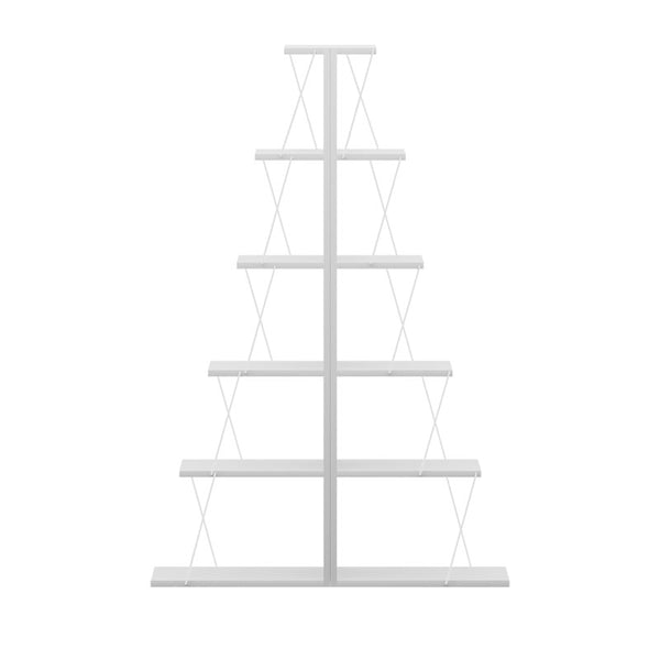 Βιβλιοθήκη mini Tars pakoworld λευκό 100x22x150εκ