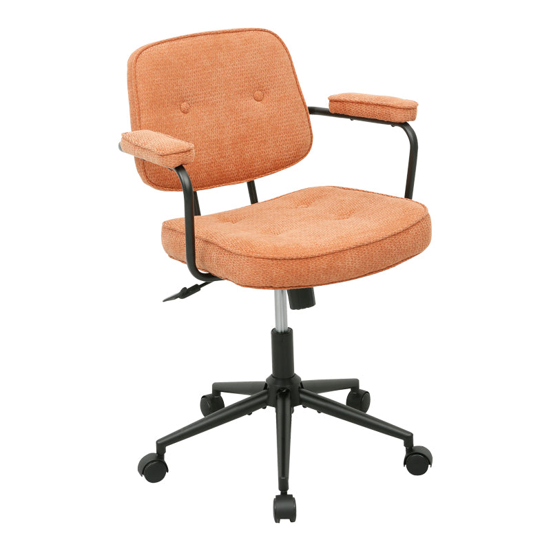 Καρέκλα γραφείου Leberta pakoworld terracotta ύφασμα 64x63