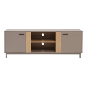 Έπιπλο τηλεόρασης Polenio pakoworld cappuccino με φυσικό 150x40x53εκ